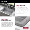 imageDELTA FAUCET Everest 30inch Granite Composite Workstation Kitchen Sink Undermount Single Bowl with WorkFlow Ledge and Accessories in Dark Grey 75B93330SDGDark Grey
