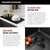 imageDELTA FAUCET Everest 30inch Granite Composite Workstation Kitchen Sink Undermount Single Bowl with WorkFlow Ledge and Accessories in Dark Grey 75B93330SDGBlack