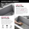 imageDELTA FAUCET Everest 30inch Granite Composite Workstation Kitchen Sink Undermount Single Bowl with WorkFlow Ledge and Accessories in Dark Grey 75B93330SDGDark Grey