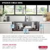 imageDELTA FAUCET Everest 30inch Granite Composite Workstation Kitchen Sink Undermount Single Bowl with WorkFlow Ledge and Accessories in Dark Grey 75B93330SDGDark Grey
