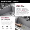 imageDELTA FAUCET Everest 30inch Granite Composite Workstation Kitchen Sink Undermount Single Bowl with WorkFlow Ledge and Accessories in Dark Grey 75B93330SDGDark Grey