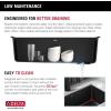 imageDELTA FAUCET Everest 30inch Granite Composite Workstation Kitchen Sink Undermount Single Bowl with WorkFlow Ledge and Accessories in Dark Grey 75B93330SDGBlack
