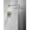 imageDELTA FAUCET Modern 14 Series Matte Black Shower Faucet Shower Trim Kit with SingleSpray TouchClean Black Shower Head Matte Black T14267BLPP Valve Not IncludedSpotShield Brushed Nickel