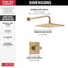 imageDELTA FAUCET Modern 14 Series Matte Black Shower Faucet Shower Trim Kit with SingleSpray TouchClean Black Shower Head Matte Black T14267BLPP Valve Not IncludedChampagne Bronze