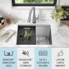 imageDELTA FAUCET Rivet 24inch Workstation Laundry Utility Kitchen Sink Undermount 16 Gauge Stainless Steel Single Bowl with WorkFlow Ledge and a Kit of 5 Accessories 95B903124SLSS