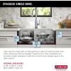 imageDELTA FAUCET Rivet 30Inch Workstation Kitchen Sink Undermount 16 Gauge Stainless Steel Single Bowl with WorkFlow Ledge and Chefs Kit of 6 Accessories 95B93130SSSStainless Steel