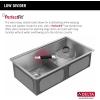 imageDELTA FAUCET Rivet 33Inch Workstation Kitchen Sink Undermount 16 Gauge Stainless Steel 5050 Double Bowl with WorkFlow Ledge and Chefs Kit of 9 Accessories 95B93133DSS