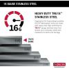 imageDELTA FAUCET Rivet 33Inch Workstation Kitchen Sink Undermount 16 Gauge Stainless Steel 5050 Double Bowl with WorkFlow Ledge and Chefs Kit of 9 Accessories 95B93133DSS