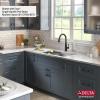 imageDELTA FAUCET Rivet 33Inch Workstation Kitchen Sink Undermount 16 Gauge Stainless Steel 5050 Double Bowl with WorkFlow Ledge and Chefs Kit of 9 Accessories 95B93133DSS