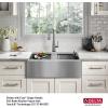 imageDELTA FAUCET Rivet 33inch Workstation Farmhouse Apron Front Kitchen Sink Undermount 16 Gauge Stainless Steel Single Bowl with WorkFlow Ledge and Kit of 5 Accessories 95C903133SSS