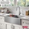 imageDELTA FAUCET Rivet 33inch Workstation Farmhouse Apron Front Kitchen Sink Undermount 16 Gauge Stainless Steel Single Bowl with WorkFlow Ledge and Kit of 5 Accessories 95C903133SSS