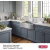 imageDELTA FAUCET Rivet 36inch Workstation Farmhouse Apron Front Kitchen Sink Undermount 16 Gauge Stainless Steel Single Bowl with WorkFlow Ledge and Kit of 5 Accessories 95C903136SSS