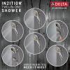 imageDelta Faucet Arvo 14 Series SingleHandle Shower Faucet Shower Trim Kit with 4Spray In2ition 2in1 Dual Hand Held Shower Head with Hose Matte Black 142840BLI Valve IncludedSpotShield Stainless