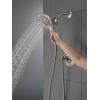 imageDelta Faucet Arvo 14 Series SingleHandle Shower Faucet Shower Trim Kit with 4Spray In2ition 2in1 Dual Hand Held Shower Head with Hose Matte Black 142840BLI Valve IncludedSpotShield Stainless