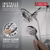 imageDelta Faucet Arvo 14 Series SingleHandle Shower Faucet Shower Trim Kit with 4Spray In2ition 2in1 Dual Hand Held Shower Head with Hose Matte Black 142840BLI Valve IncludedChrome