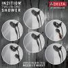 imageDelta Faucet Arvo 14 Series SingleHandle Shower Faucet Shower Trim Kit with 4Spray In2ition 2in1 Dual Hand Held Shower Head with Hose Matte Black 142840BLI Valve IncludedMatte Black