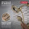 imageDelta Faucet Arvo 14 Series SingleHandle Shower Faucet Shower Trim Kit with 4Spray In2ition 2in1 Dual Hand Held Shower Head with Hose Matte Black 142840BLI Valve IncludedChampagne Bronze