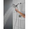 imageDelta Faucet Arvo 14 Series SingleHandle Shower Faucet Shower Trim Kit with 4Spray In2ition 2in1 Dual Hand Held Shower Head with Hose Matte Black 142840BLI Valve IncludedChrome