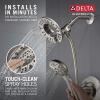 imageDelta Faucet Arvo 14 Series SingleHandle Shower Faucet Shower Trim Kit with 4Spray In2ition 2in1 Dual Hand Held Shower Head with Hose Matte Black 142840BLI Valve IncludedSpotShield Stainless