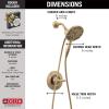 imageDelta Faucet Arvo 14 Series SingleHandle Shower Faucet Shower Trim Kit with 4Spray In2ition 2in1 Dual Hand Held Shower Head with Hose Matte Black 142840BLI Valve IncludedChampagne Bronze