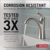 imageDelta Faucet Arvo Matte Black Bathroom Faucet Single Hole Bathroom Faucet Black Single Handle Bathroom Faucet Bathroom Sink Faucet Drain Assembly Included Matte Black 15840LFBLSpotshield Brushed Nickel