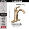 imageDelta Faucet Arvo Matte Black Bathroom Faucet Single Hole Bathroom Faucet Black Single Handle Bathroom Faucet Bathroom Sink Faucet Drain Assembly Included Matte Black 15840LFBLChampagne Bronze