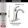 imageDelta Faucet Arvo Matte Black Bathroom Faucet Single Hole Bathroom Faucet Black Single Handle Bathroom Faucet Bathroom Sink Faucet Drain Assembly Included Matte Black 15840LFBLChrome