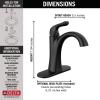 imageDelta Faucet Arvo Matte Black Bathroom Faucet Single Hole Bathroom Faucet Black Single Handle Bathroom Faucet Bathroom Sink Faucet Drain Assembly Included Matte Black 15840LFBLMatte Black
