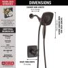 imageDelta Faucet Ashlyn 17 Series DualFunction Shower Trim Kit with 2Spray TouchClean In2ition 2in1 Hand Held Shower Head with Hose Matte Black T17264BLI Valve Not IncludedVenetian Bronze
