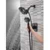imageDelta Faucet Ashlyn 17 Series DualFunction Shower Trim Kit with 2Spray TouchClean In2ition 2in1 Hand Held Shower Head with Hose Matte Black T17264BLI Valve Not IncludedMatte Black