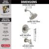 imageDelta Faucet Nicoli 14 Series SingleHandle Tub and Shower Trim Kit Shower Faucet with 5Spray H2Okinetic Shower Head Champagne Bronze 144749CZ Shower Valve IncludedStainless