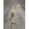 imageDelta Faucet Nicoli 14 Series SingleHandle Tub and Shower Trim Kit Shower Faucet with 5Spray H2Okinetic Shower Head Champagne Bronze 144749CZ Shower Valve IncludedChampagne Bronze