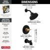 imageDelta Faucet Nicoli 14 Series SingleHandle Tub and Shower Trim Kit Shower Faucet with 5Spray H2Okinetic Shower Head Champagne Bronze 144749CZ Shower Valve IncludedMatte Black  Champagne Bronze
