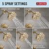 imageDelta Faucet Nicoli 14 Series SingleHandle Tub and Shower Trim Kit Shower Faucet with 5Spray H2Okinetic Shower Head Champagne Bronze 144749CZ Shower Valve IncludedChampagne Bronze