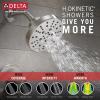 imageDelta Faucet Nicoli 14 Series SingleHandle Tub and Shower Trim Kit Shower Faucet with 5Spray H2Okinetic Shower Head Champagne Bronze 144749CZ Shower Valve IncludedChrome