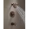 imageDelta Faucet Trinsic 14 Series SingleFunction Matte Black Tub and Shower Faucet Set Delta H2Okinetic Shower Valve Trim Kit Shower Faucet Set Matte Black T14459BL with Valve Not IncludedVenetian Bronze