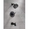 imageDelta Faucet Trinsic 14 Series SingleFunction Matte Black Tub and Shower Faucet Set Delta H2Okinetic Shower Valve Trim Kit Shower Faucet Set Matte Black T14459BL with Valve Not IncludedMatte Black
