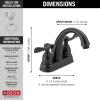 imageDelta Faucet Windemere Centerset Bathroom Faucet Oil Rubbed Bronze Bathroom Sink Faucet 2 Handle Bathroom Faucet Metal Drain Assembly Oil Rubbed Bronze B2596LFOBOil Rubbed Bronze