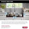 imageDelta Lenta 30inch Retrofit Farmhouse Apron Front 16 Gauge Stainless Steel Single Bowl Kitchen Sink for UndermountDropIn Installation with Accessories 95J132T30SSS