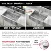 imageDelta Lenta 30inch Retrofit Farmhouse Apron Front 16 Gauge Stainless Steel Single Bowl Kitchen Sink for UndermountDropIn Installation with Accessories 95J132T30SSS