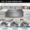 imageDelta Lenta 30inch Retrofit Farmhouse Apron Front 16 Gauge Stainless Steel Single Bowl Kitchen Sink for UndermountDropIn Installation with Accessories 95J132T30SSS