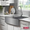 imageDelta Lenta 30inch Retrofit Farmhouse Apron Front 16 Gauge Stainless Steel Single Bowl Kitchen Sink for UndermountDropIn Installation with Accessories 95J132T30SSS