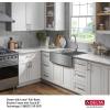 imageDelta Lenta 30inch Retrofit Farmhouse Apron Front 16 Gauge Stainless Steel Single Bowl Kitchen Sink for UndermountDropIn Installation with Accessories 95J132T30SSS
