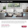 imageDelta Lenta 33inch Retrofit Farmhouse Apron Front 16 Gauge Stainless Steel Single Bowl Kitchen Sink for UndermountDropIn Installation with Accessories 95J132T33SSS