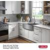imageDelta Lenta 33inch Retrofit Farmhouse Apron Front 16 Gauge Stainless Steel Single Bowl Kitchen Sink for UndermountDropIn Installation with Accessories 95J132T33SSS