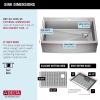 imageDelta Lenta 33inch Retrofit Farmhouse Apron Front 16 Gauge Stainless Steel Single Bowl Kitchen Sink for UndermountDropIn Installation with Accessories 95J132T33SSS