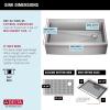 imageDelta Lenta 36inch Retrofit Farmhouse Apron Front 16 Gauge Stainless Steel Single Bowl Kitchen Sink for UndermountDropIn Installation with Accessories 95J132T36SSS