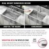 imageDelta Lenta 36inch Retrofit Farmhouse Apron Front 16 Gauge Stainless Steel Single Bowl Kitchen Sink for UndermountDropIn Installation with Accessories 95J132T36SSS