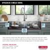 imageDelta Lenta 36inch Retrofit Farmhouse Apron Front 16 Gauge Stainless Steel Single Bowl Kitchen Sink for UndermountDropIn Installation with Accessories 95J132T36SSS