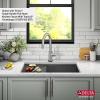 imageDelta Rivet 27 Inch Black Stainless Steel Undermount 16 Gauge Workstation Kitchen Sink Single Bowl in PVD Gunmetal Finish with WorkFlow Ledge and Accessories 95B903127SGS